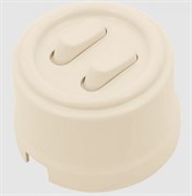 BIRONI Лизетта Пластик Песочное золото Выключатель 2-кл (клавишный) B1-222-24