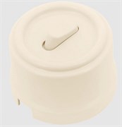 BIRONI Лизетта Пластик Песочное золото Выключатель кнопочный 1-кл (клавишный) B1-220-24-PB