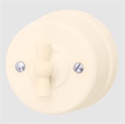 BIRONI Лизетта Пластик Песочное золото Выключатель проходной 1-кл B1-201-24