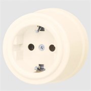 BIRONI Лизетта Пластик Песочное золото Розетка с/з B1-101-24