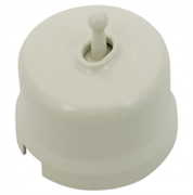 Bironi Лизетта пластик слоновая кость выключатель проходной 1-клавишный (тумблерный) B1-231-211