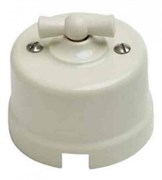 Bironi Лизетта пластик слоновая кость выключатель перекрестный 1-клавишный B1-203-211