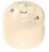 Bironi Лизетта пластик слоновая кость выключатель проходной 1-клавишный B1-201-211