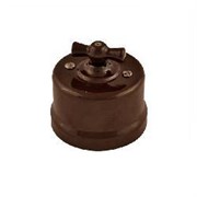 Bironi Лизетта керамика коричневый выключатель 2-клавишный B1-202-02