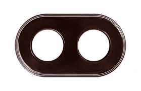 Bironi Шедель керамика коричневый рамка 2-ая (скрытый и накладной монтаж) BF2-620-02