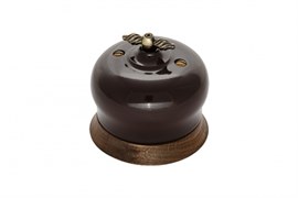 Bironi Фаберже керамика коричневый Переключатель 1-клавишный B2-201-020/18