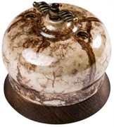 Bironi Фаберже керамика мрамор золото выключатель проходной 1-клавишный B2-201-090/18