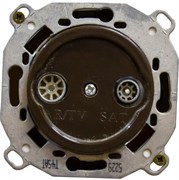 Bironi Шедель пластик коричневый розетка R/TV-SAT оконечная (скрытый монтаж) B3-305-22
