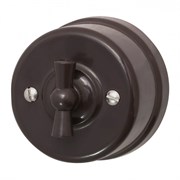 Bironi Лизетта пластик коричневый выключатель 1-клавишный B1-200-22