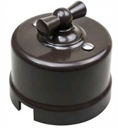 Bironi Лизетта пластик коричневый выключатель перекрестный 1-клавишный B1-203-22