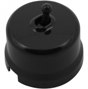 Bironi Лизетта пластик чёрный выключатель перекрестный 1-клавишный (тумблерный) B1-233-23