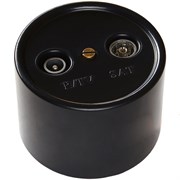 Bironi Лизетта пластик чёрный розетка ТV/FM B1-305-23