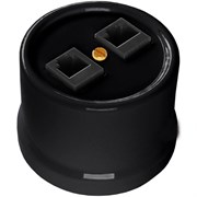 Bironi Лизетта пластик чёрный розетка 2-ая RJ45 B1-302-23