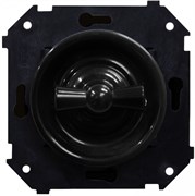 Bironi Шедель пластик чёрный выключатель 1-клавишный (скрытый монтаж) B3-200-23