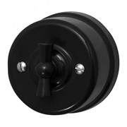 Bironi Лизетта пластик чёрный выключатель 1-клавишный B1-200-23