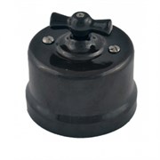 Bironi Лизетта керамика чёрный выключатель проходной 1-клавишный B1-201-03