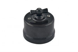 Bironi Лизетта керамика чёрный выключатель перекрестный 1-клавишный B1-203-03