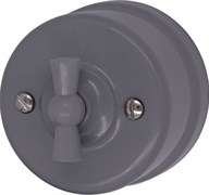 Bironi Лизетта пластик титан выключатель проходной 1-клавишный B1-201-26