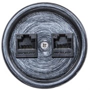 Bironi Лизетта пластик серебряный век розетка 2-ая RJ45 B1-302-11