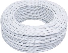 Bironi белый матовый витой провод 2*1,5 150м B1-424-71-150