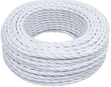 Bironi белый матовый витой провод  2*2,5 10м B1-425-71-10