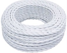 Bironi белый матовый витой провод 2*2,5  20м B1-425-71-20