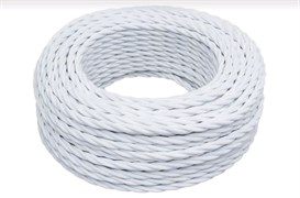 Bironi белый матовый витой провод 2*2,5 150м B1-425-71-150