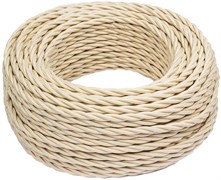 Bironi песочное золото матовый витой провод 2*2,5 10м B1-425-719-10