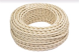 Bironi песочное золото матовый витой провод 3*1,5 20м B1-434-719-20