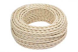 Bironi песочное золото матовый витой провод 3*1,5 50м B1-434-719-50