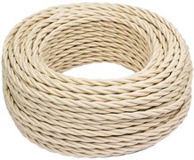 Bironi песочное золото матовый витой провод 3*0,75 10м B1-432-719-10