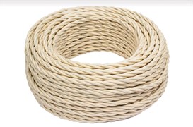 Bironi песочное золото матовый витой провод 2*2,5 150м B1-425-719-150