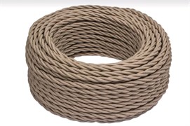 Bironi капучино матовый витой провод 2*1,5 150м B1-424-716-150