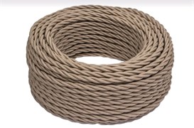 Bironi капучино матовый витой провод 2*2,5 150м B1-425-716-150