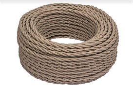 Bironi капучино матовый витой провод 3*1,5 150м B1-434-716-150