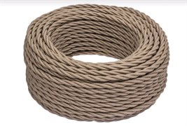 Bironi капучино матовый витой провод 2*0,75 10м B1-422-716-10