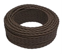 Bironi коричневый матовый витой провод 3*2,5 150м B1-435-72-150