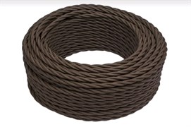 Bironi коричневый матовый витой провод 3*0,75 10м B1-432-72-10