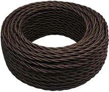 Bironi коричневый глянец витой провод 3*0,75 50м B1-432-072-50