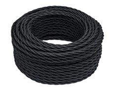 Bironi чёрный матовый витой провод 2*2,5 20м B1-425-73-20