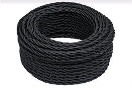 Bironi чёрный матовый витой провод 3*1,5 150м B1-434-73-150