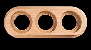 Bironi бук натурель рамка 3-ая для монтажа с декоративной трубой (1 выход) BF1-630-10/T