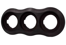 BIRONI Пиластро Бук Угольно-черный Рамка 3-ая (накладной монтаж) BF9-630-119