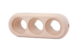 Bironi бук натурэль рамка 3-ая для монтажа с декоративной трубой (2 выхода) BF1-630-10/T-2