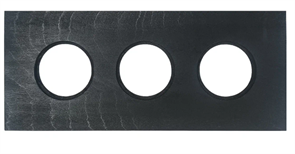 BIRONI Шедель Форест Бук Угольно-черный Рамка 3-ая (скрытый монтаж) BF7-630-119