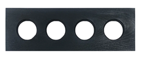 BIRONI Шедель Форест Бук Угольно-черный Рамка 4-ая (скрытый монтаж) BF7-640-119