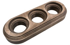 Bironi бук старое дерево рамка 3-ая для монтажа с декоративной трубой (1 выход) BF1-630-17/T