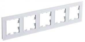 Systeme Electric AtlasDesign Nature стекло белый рамка 5-ая, универсальная ATN320105