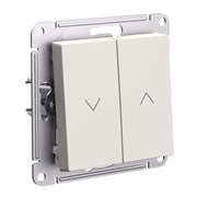 Systeme Electric AtlasDesign бежевый выключатель 2-клавишный жалюзи, 10А, механизм ATN000219