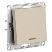 Systeme Electric AtlasDesign песочный переключатель 1-клавишный с подсветкой, сх.6а, 10АХ, механизам ATN001263